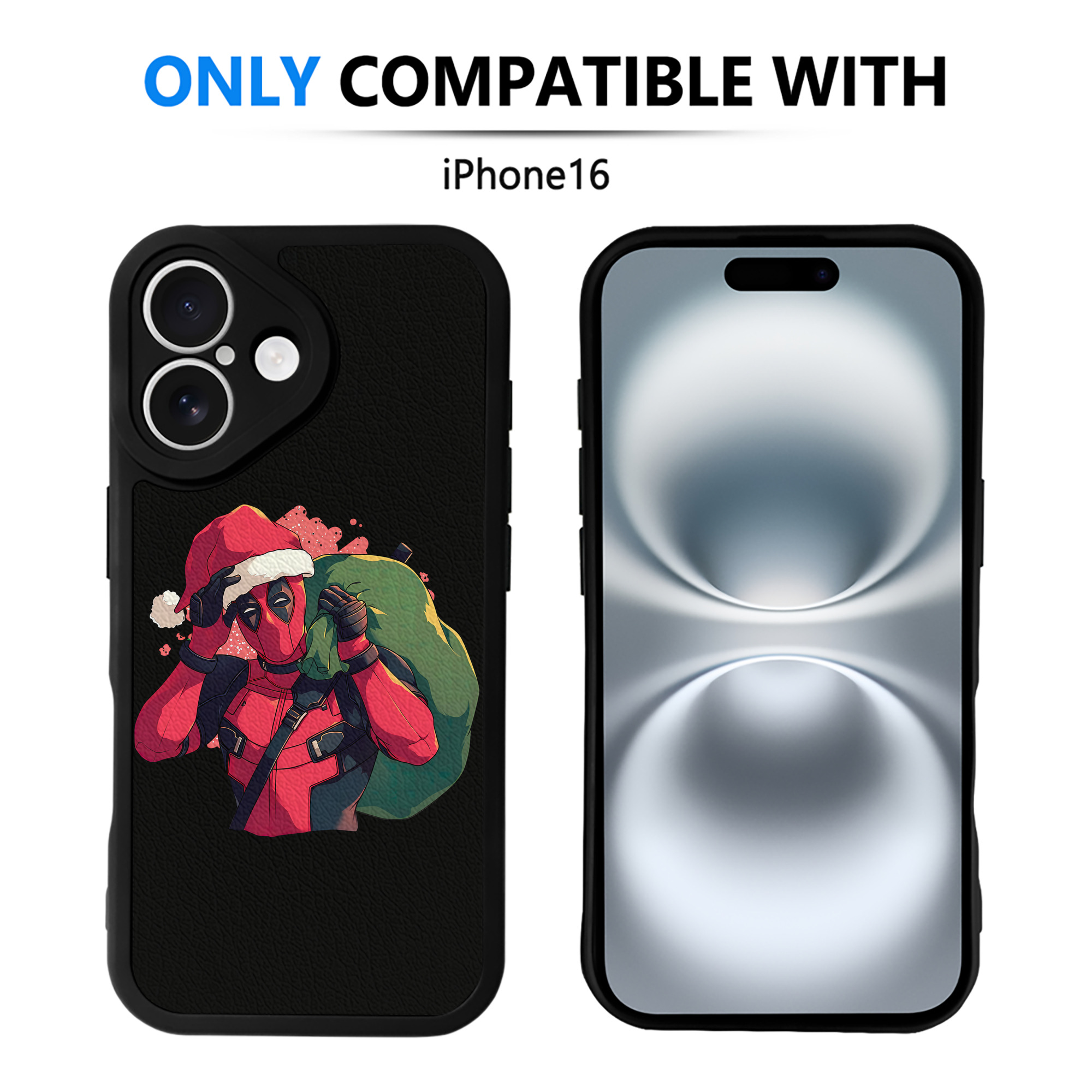 （画像用） Deadpool デッドプール 【iPhone 16シリーズ対応】シリコンスマホケース（レザー調） 材質：シリコン